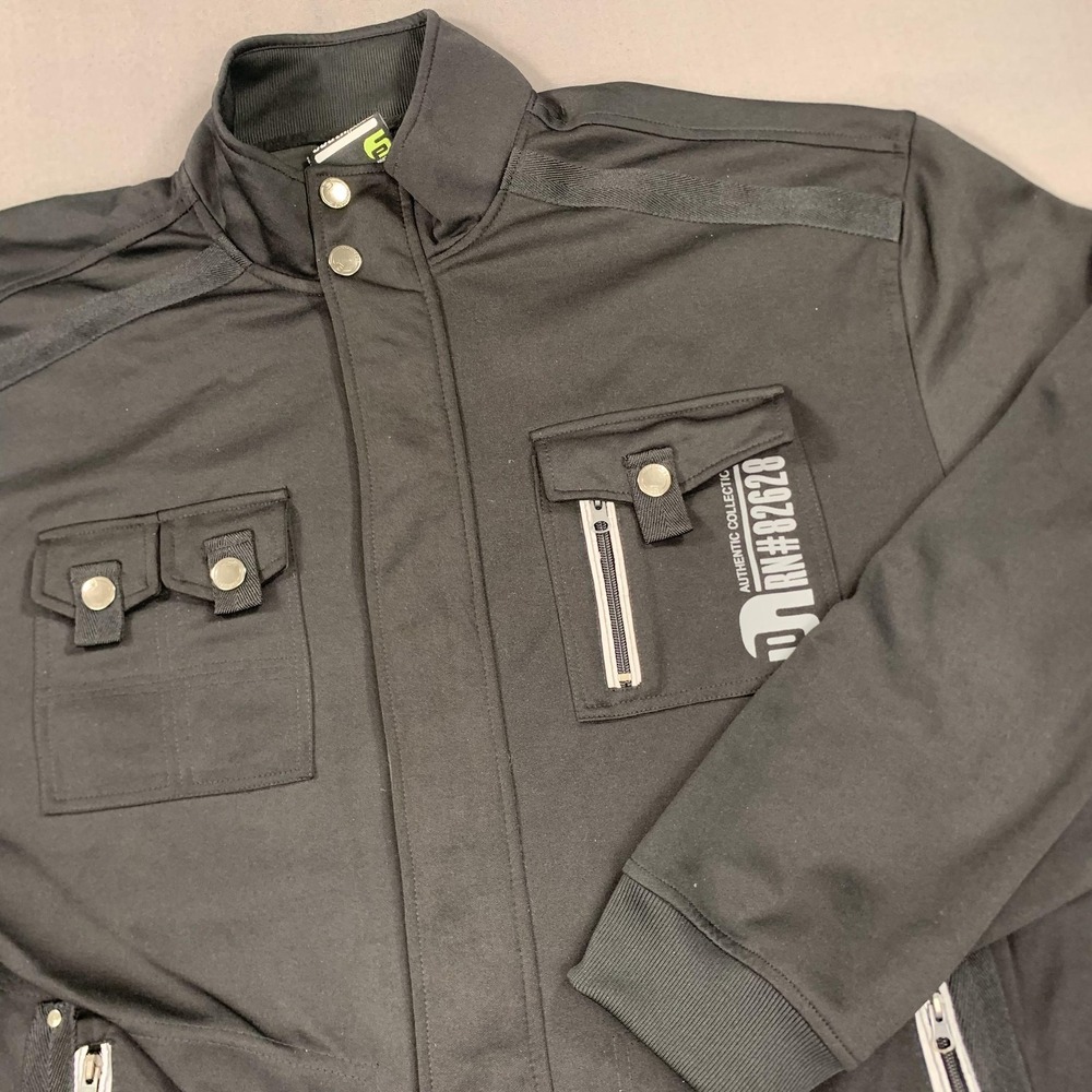 Southpole Jacket Mens‎ 5XL Black Zip Pockets Hip Hop Streetwear Full Zip Coat